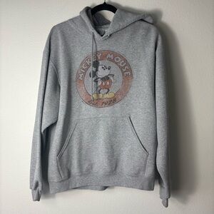 Disney brand Gray Mickey Mouse Disneyland Hoodie Unisex size Medium